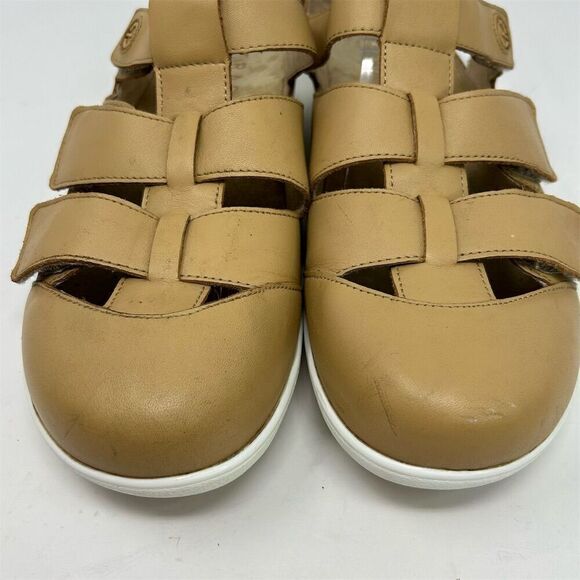 TRAQ by Alegria Dark Yellow Leather Closed Toe Sandals Size 42 (US 11.5-12) - Picture 5 of 14